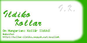 ildiko kollar business card