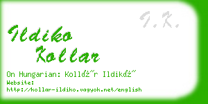 ildiko kollar business card
